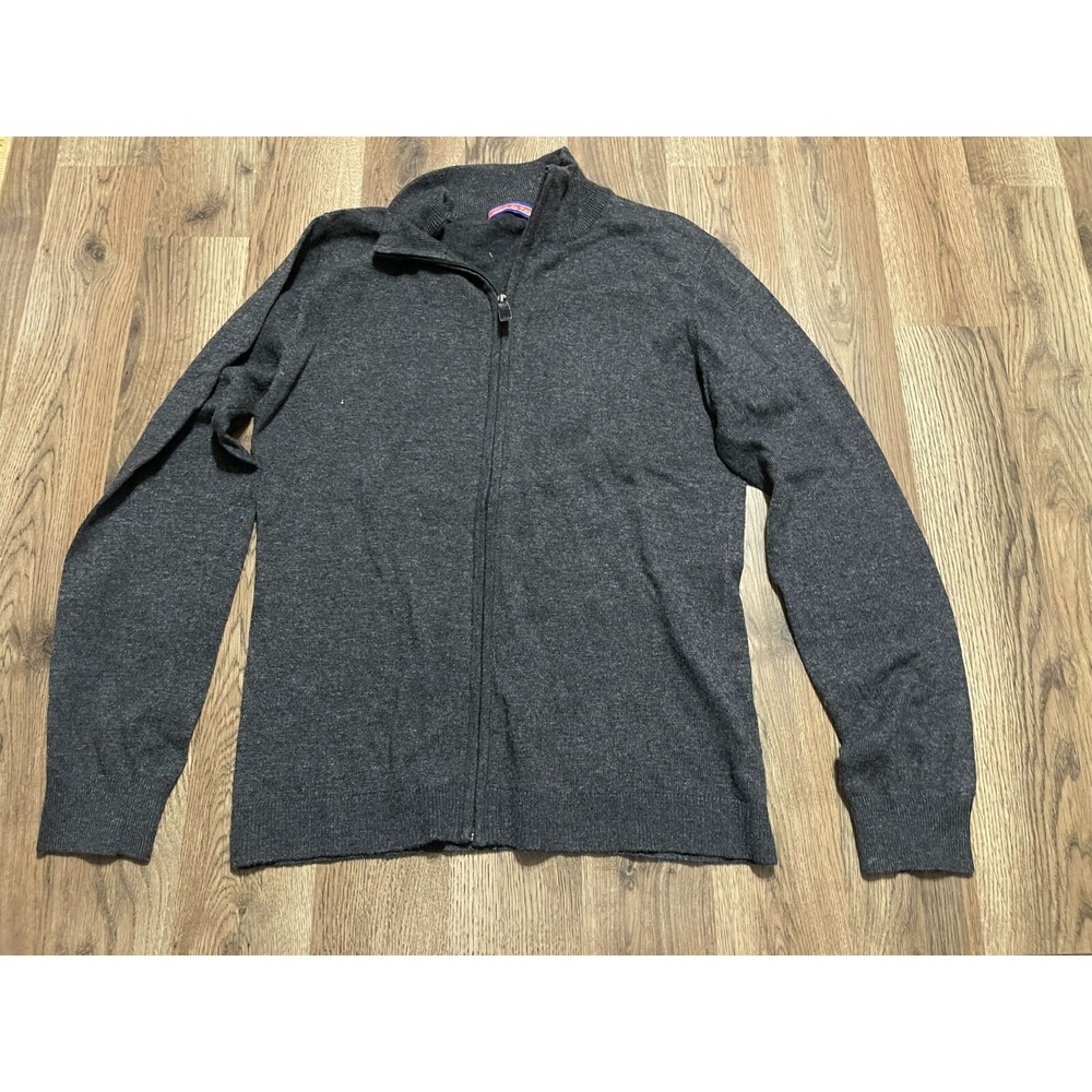 William de Faye Sweater, Womens Size T5/Medium, Black, Full Zip, Cashmere Blend